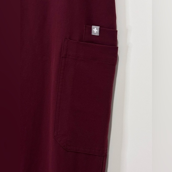 Figs Women's Straight Leg Pants - Burgundy - Picture 8 of 13